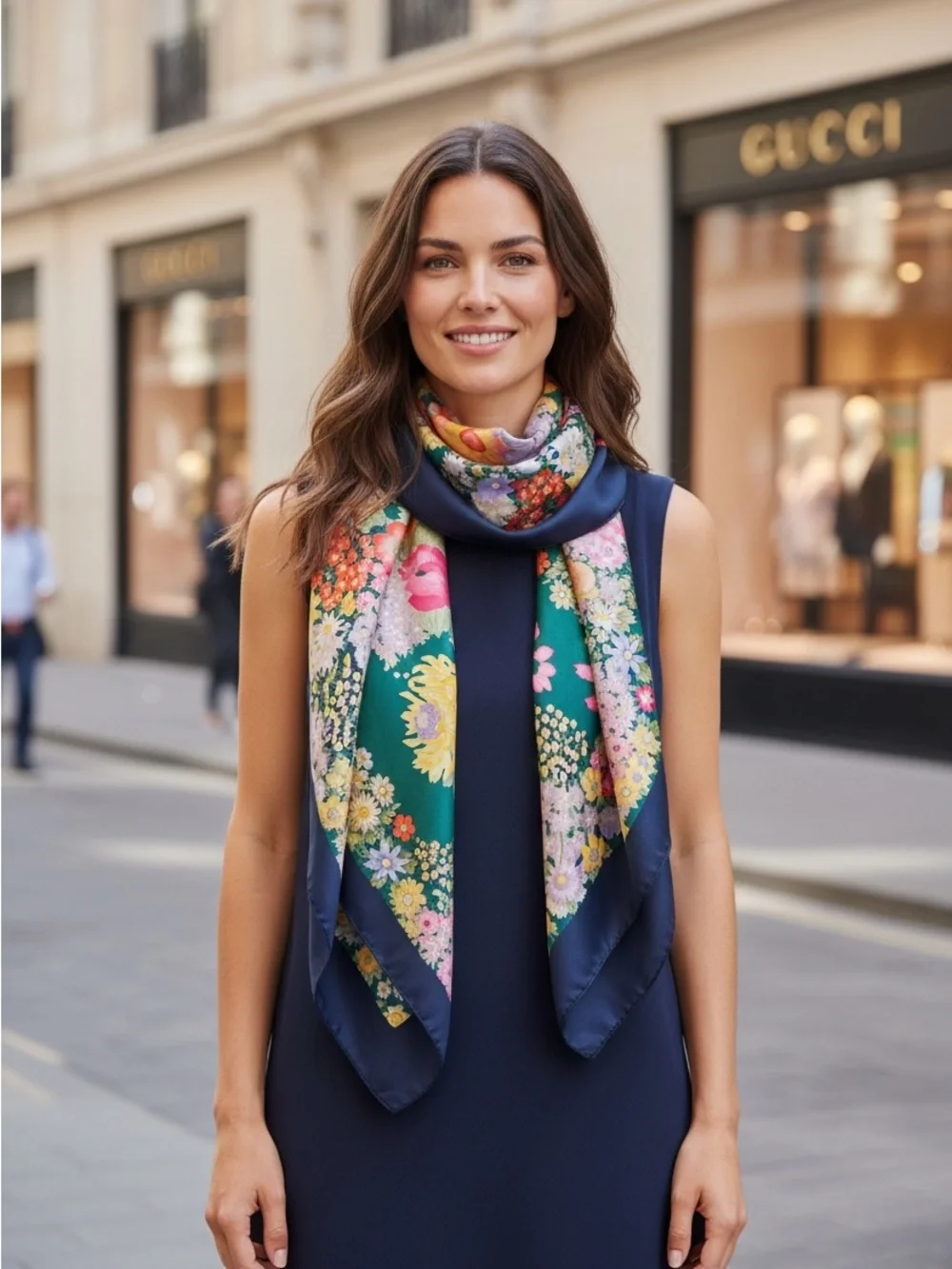 Gucci Silk Floral Scarf